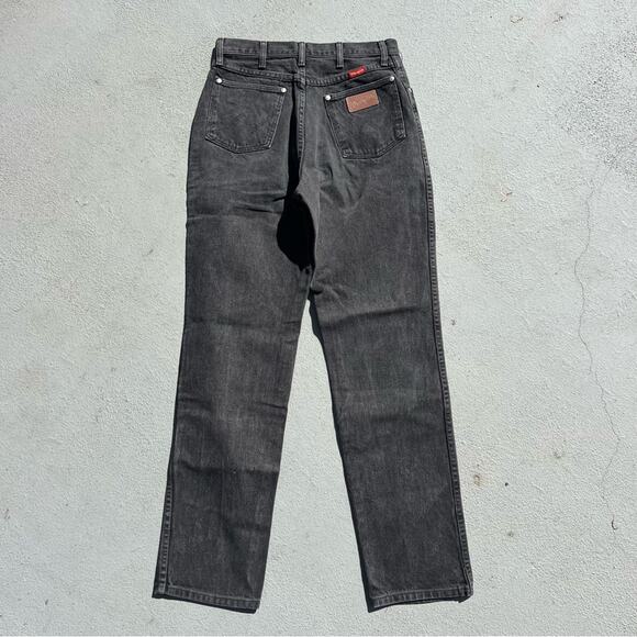 Vintage 90s women’s 12MWZWK black high-rise cowgirl fit jeans 11/12x32 - Picture 3 of 5